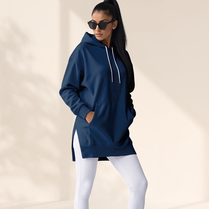 AVELMERE MJUK FLEECE HOODIEKLÄNNING