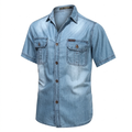 BRANSLEY KORTÄRMAD JEANSSKJORTA
