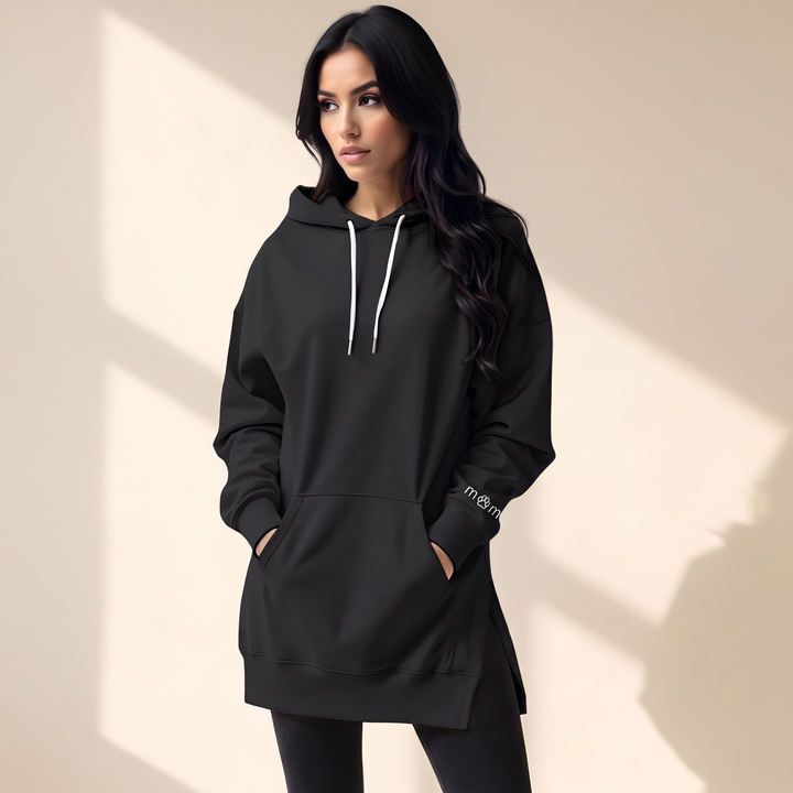 AVELMERE MJUK FLEECE HOODIEKLÄNNING