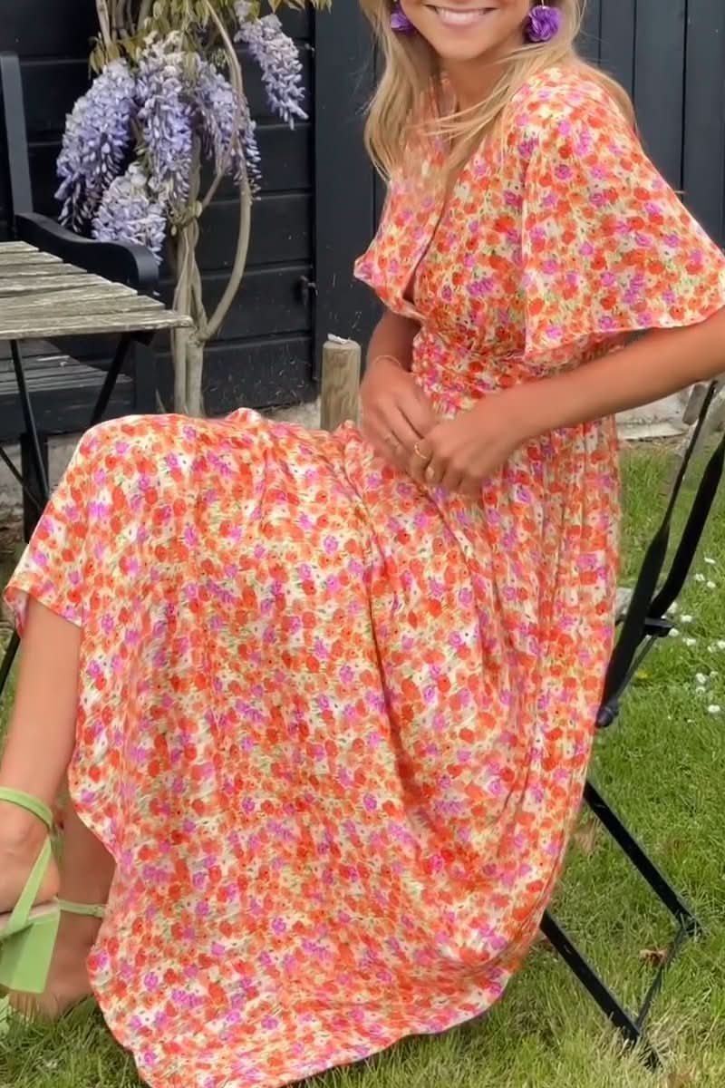 WINNIE BLOMSTERKLÄNNING MED MAXI