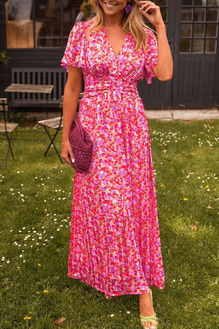 WINNIE BLOMSTERKLÄNNING MED MAXI