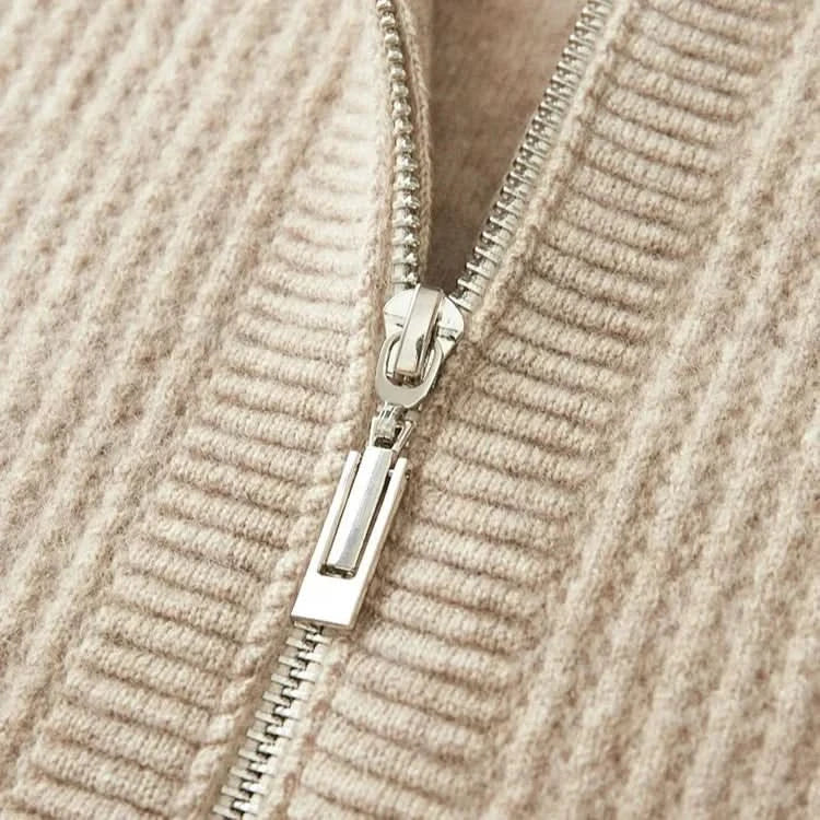 SORRENTO CASHMERE HOODIE MED DRAGKEDJA