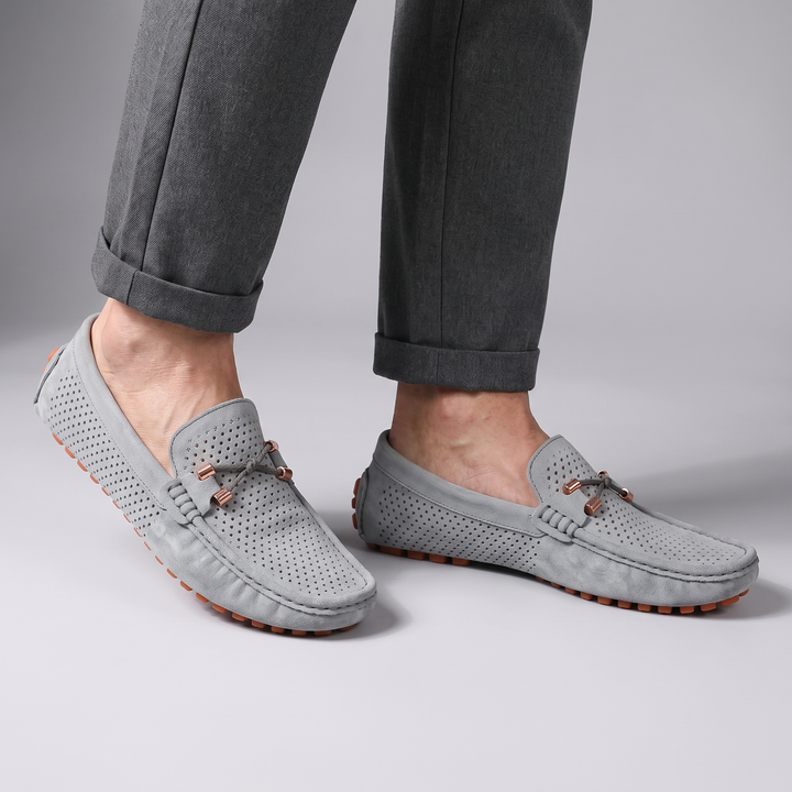 GIANNI PERFORERADE LÄDERLOAFERS