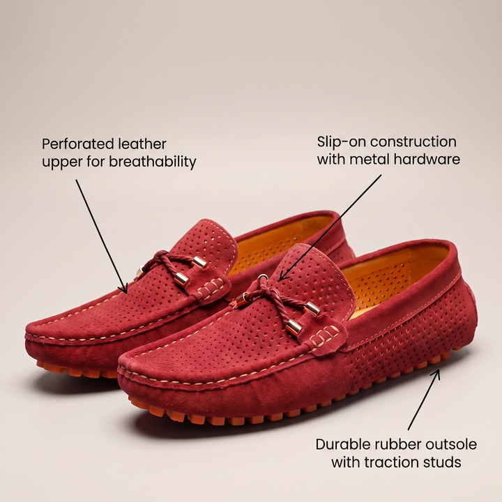 GIANNI PERFORERADE LÄDERLOAFERS
