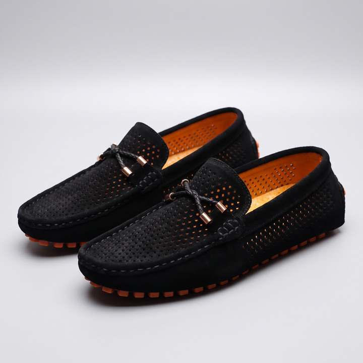 GIANNI PERFORERADE LÄDERLOAFERS