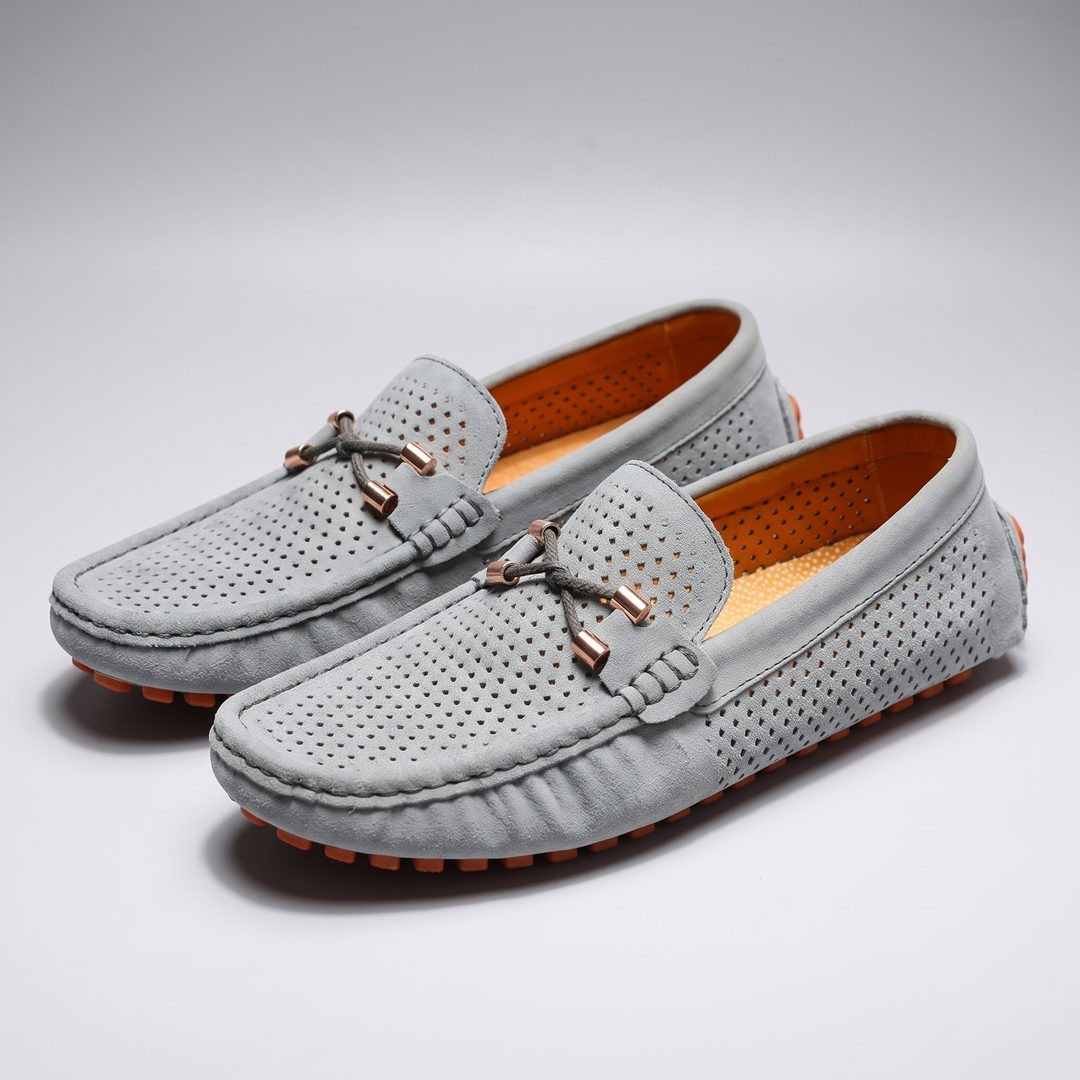 GIANNI PERFORERADE LÄDERLOAFERS