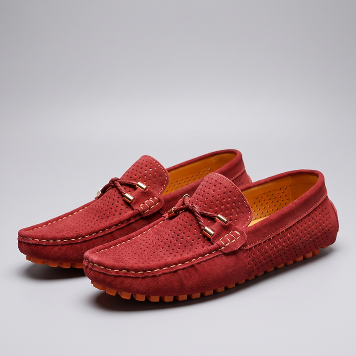 GIANNI PERFORERADE LÄDERLOAFERS