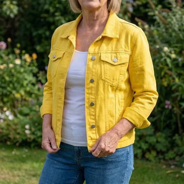 ELODIE COLOURBLOCK-JEANSJACKA