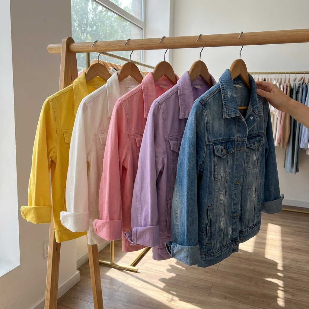 ELODIE COLOURBLOCK-JEANSJACKA