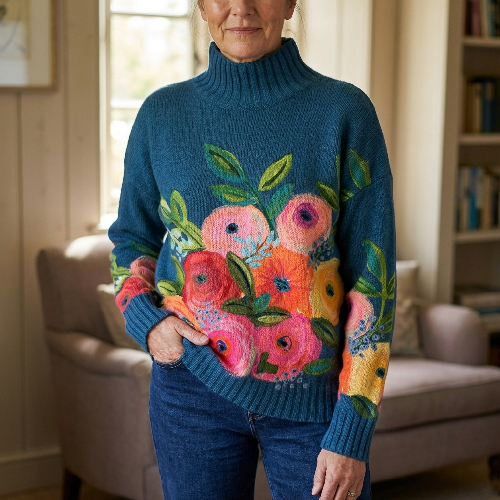 DAPHNE BLOMMIG TRÖJA MED POLO