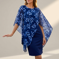 COSETTE KLÄNNING MED BLOMSTERPRESSERAD LAGER