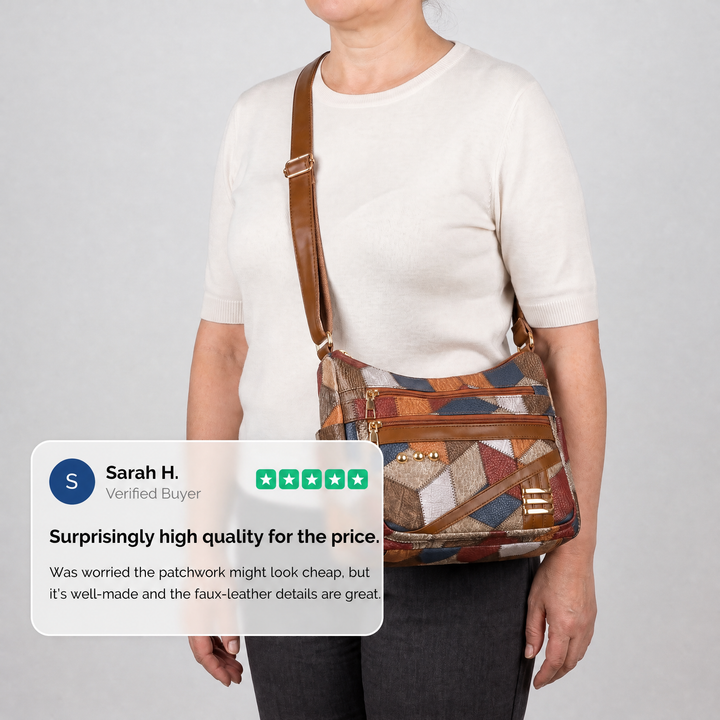 SOLARA PATCHWORK-AXELVÄSKA