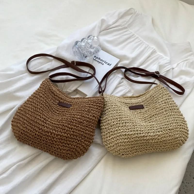 LAVINIA ELEGANT STRÅ-TOTE-VÄSKA