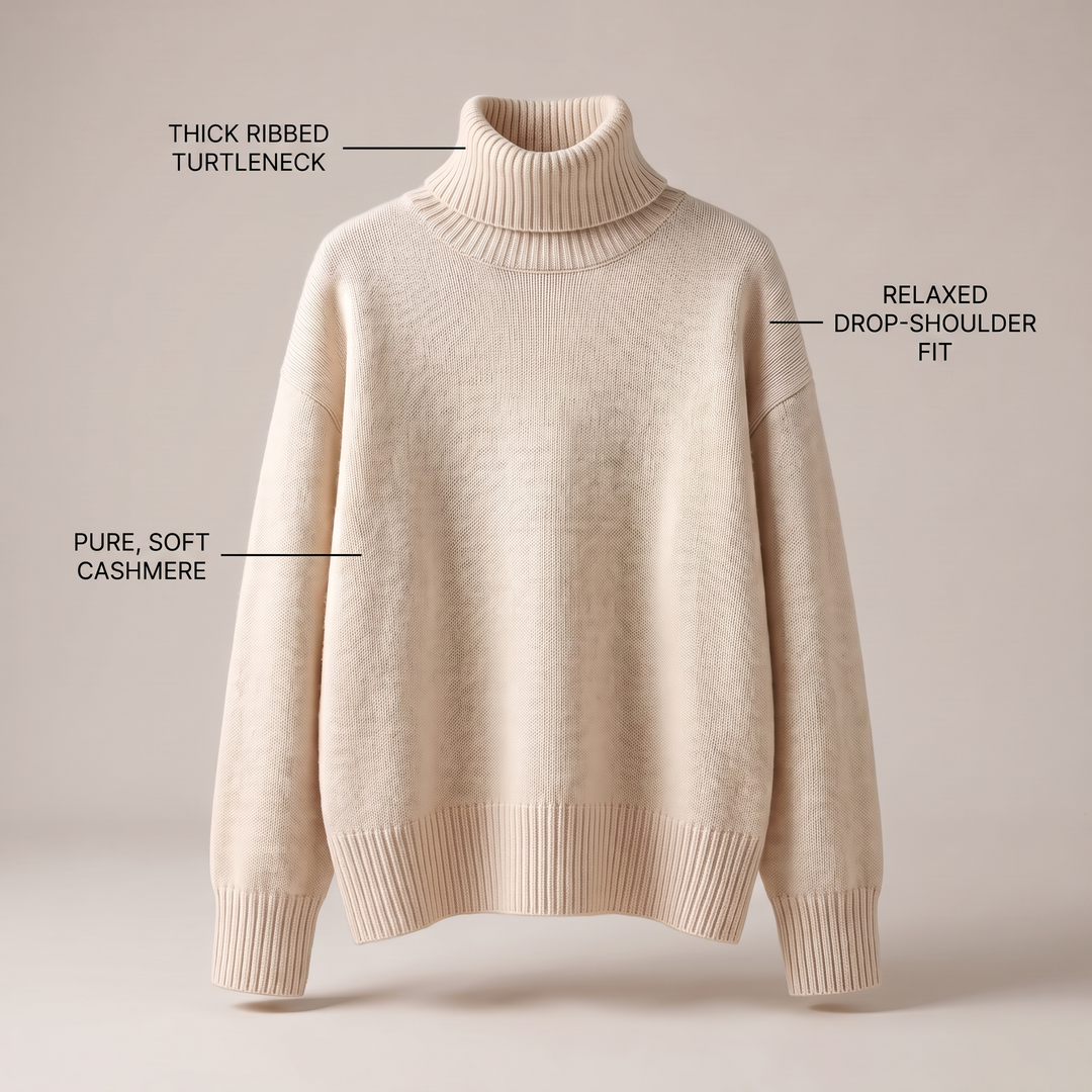 ISABELLA CASHMERE HÖG HALSAD Tröja