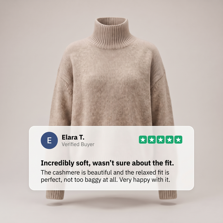 ISABELLA CASHMERE HÖG HALSAD Tröja