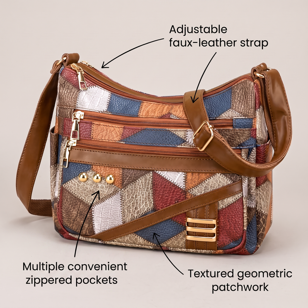 SOLARA PATCHWORK-AXELVÄSKA