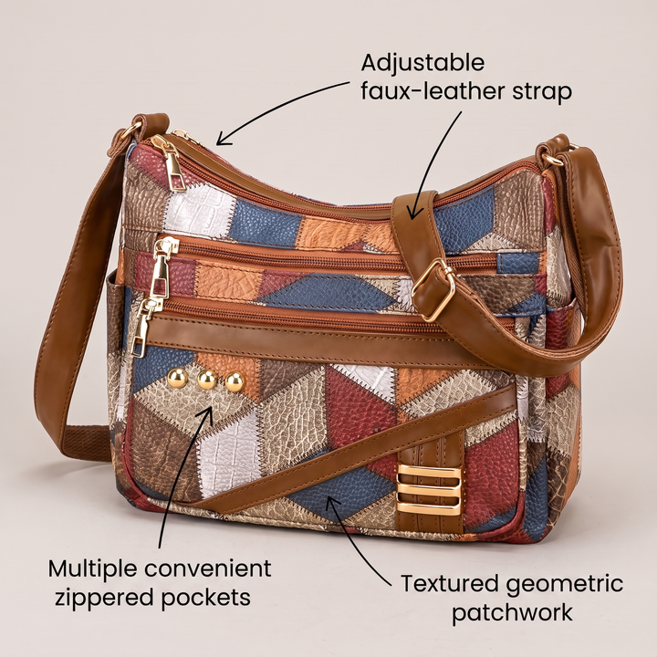 SOLARA PATCHWORK-AXELVÄSKA