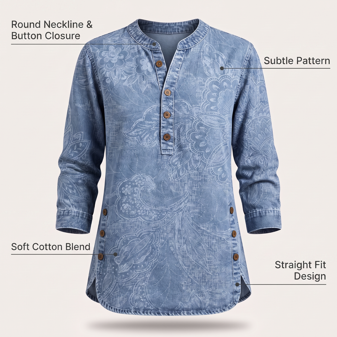 SOPHIE ELEGANT KNAPPBLUS